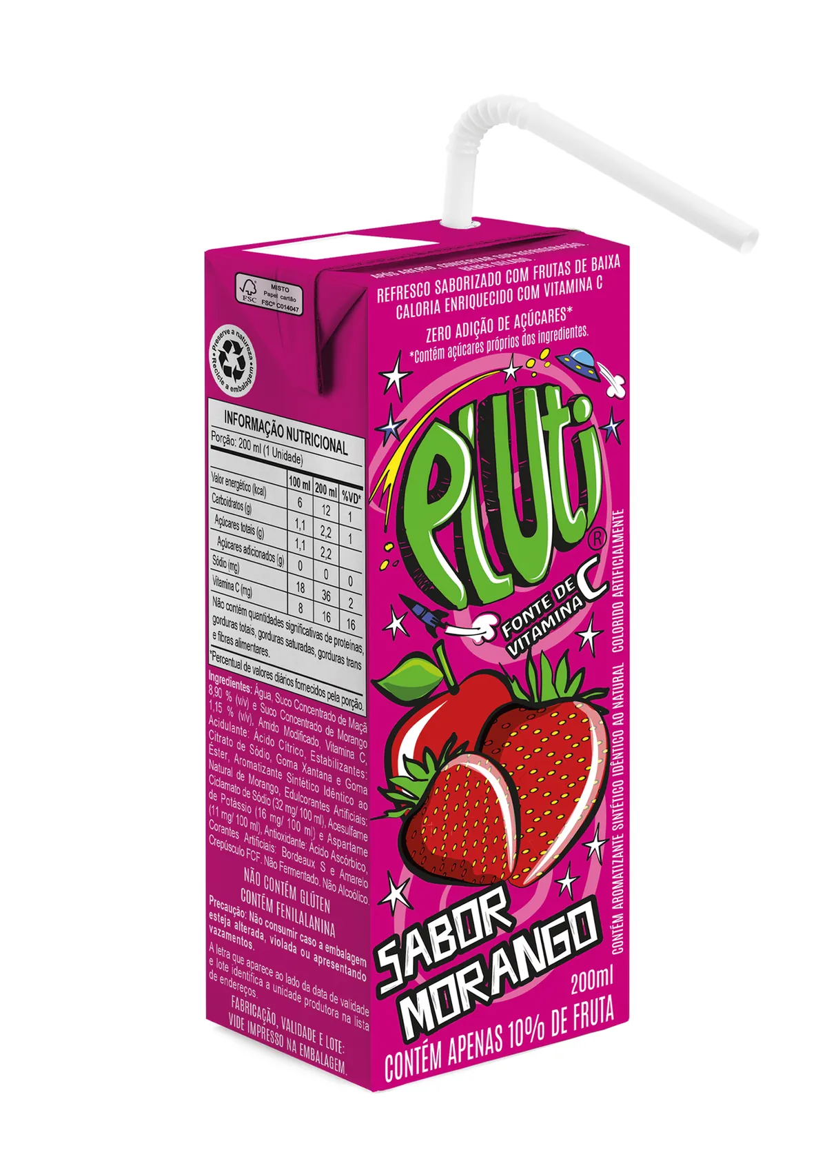 Pluti - Morango 200ml